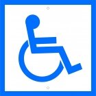 Табличка с пиктограммой "Инвалид" 200*200