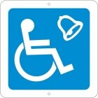 Табличка с пиктограммой "Инвалид" 145*145